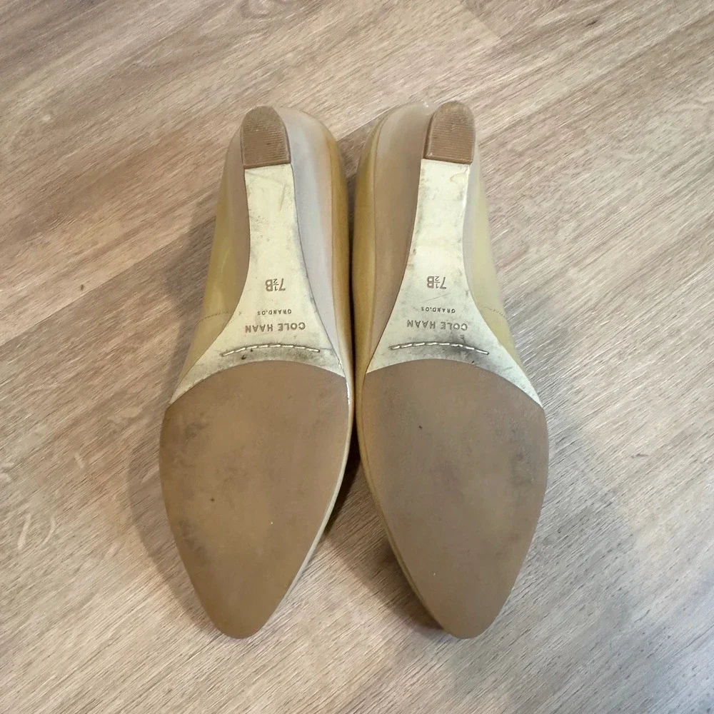 Cole Haan Wedge Pump Womens 7.5 Multi Nude Patent Leather Grand Signature Office